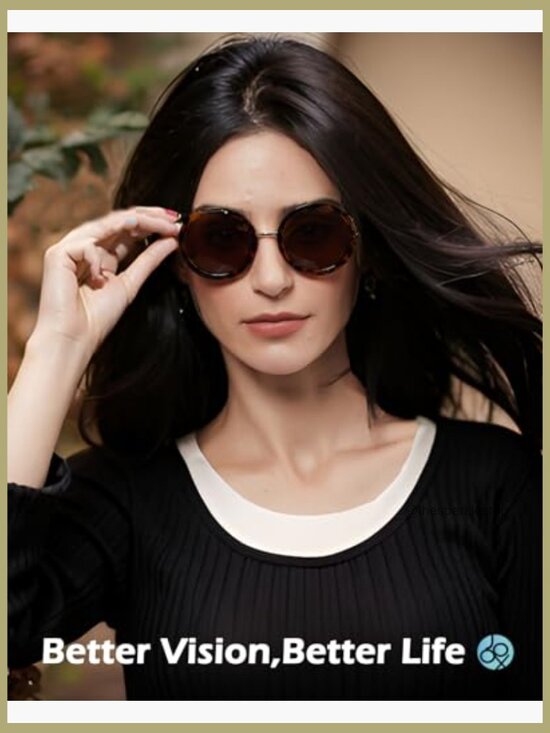 Polarized Retro Round Sunglasses, Oversized Vintage Metal Frame main image 6